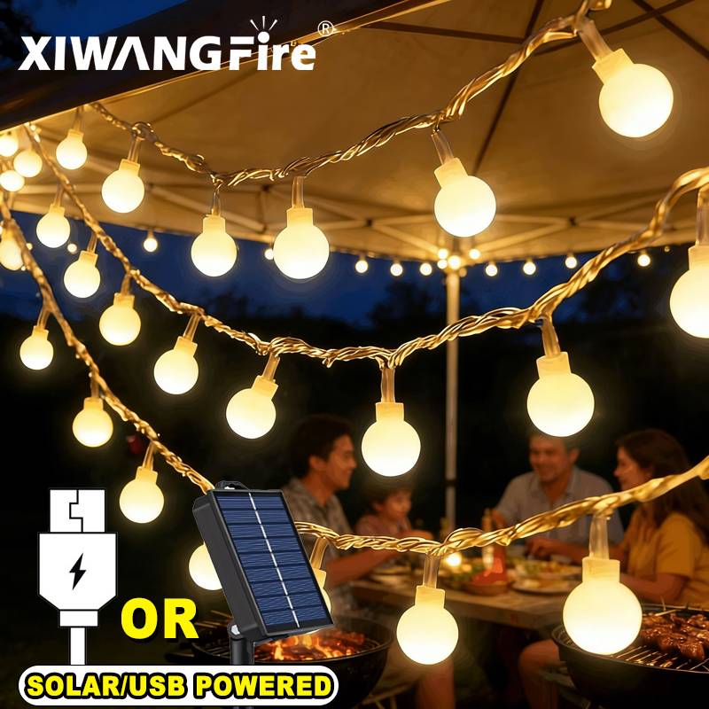 Wedding Led - ไฟประดับโซลาร์เซลล์/USB/แบตเตอรี่ 3-10 เมตร, ไฟ LED ลูกบอลทรงกลม,