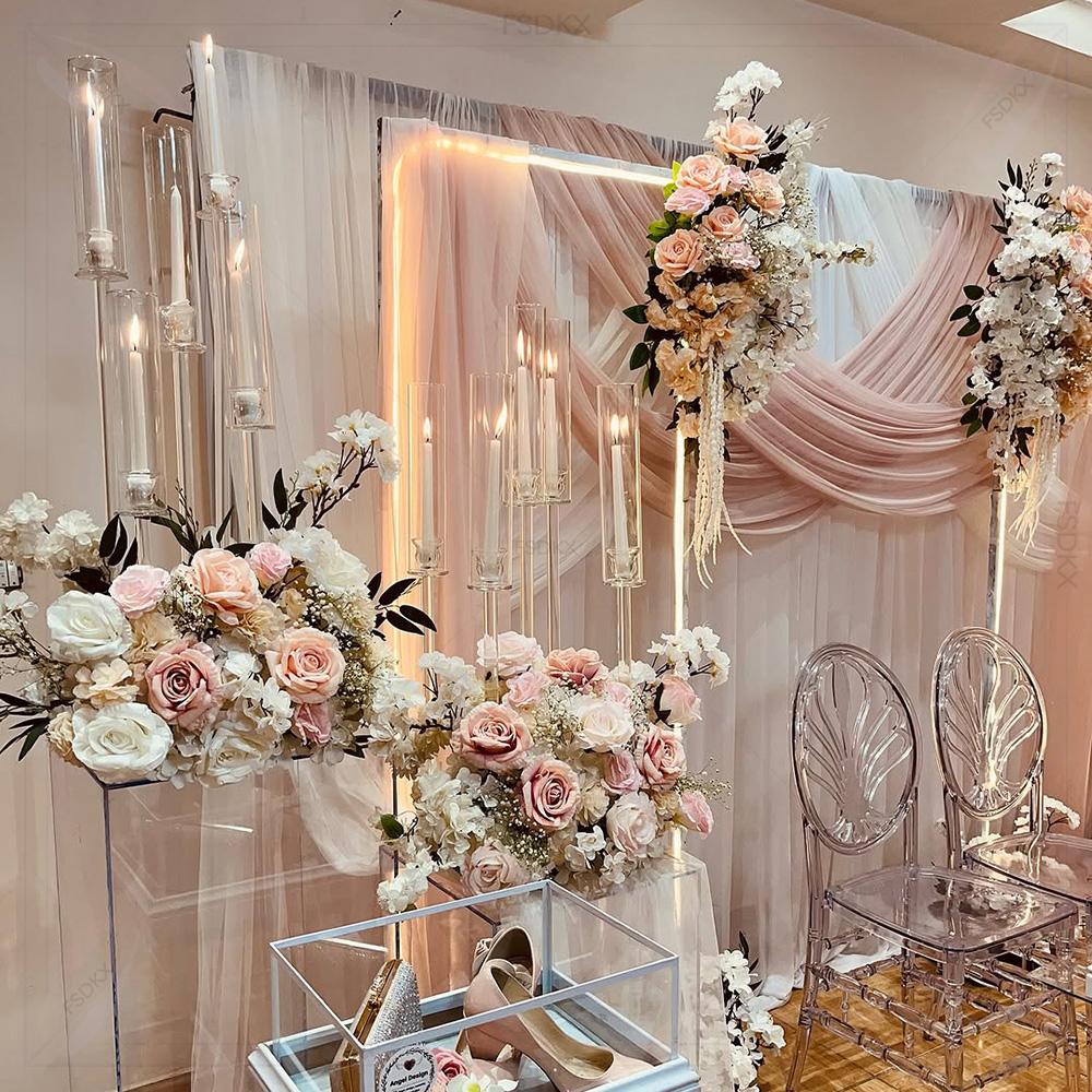 Wedding Backdrop Curtain - ผ้าม่านฉากหลังสีขาวสั่งตัดตามขนาดสำหรับงานแต่งงาน ขายส่งระดับหรู