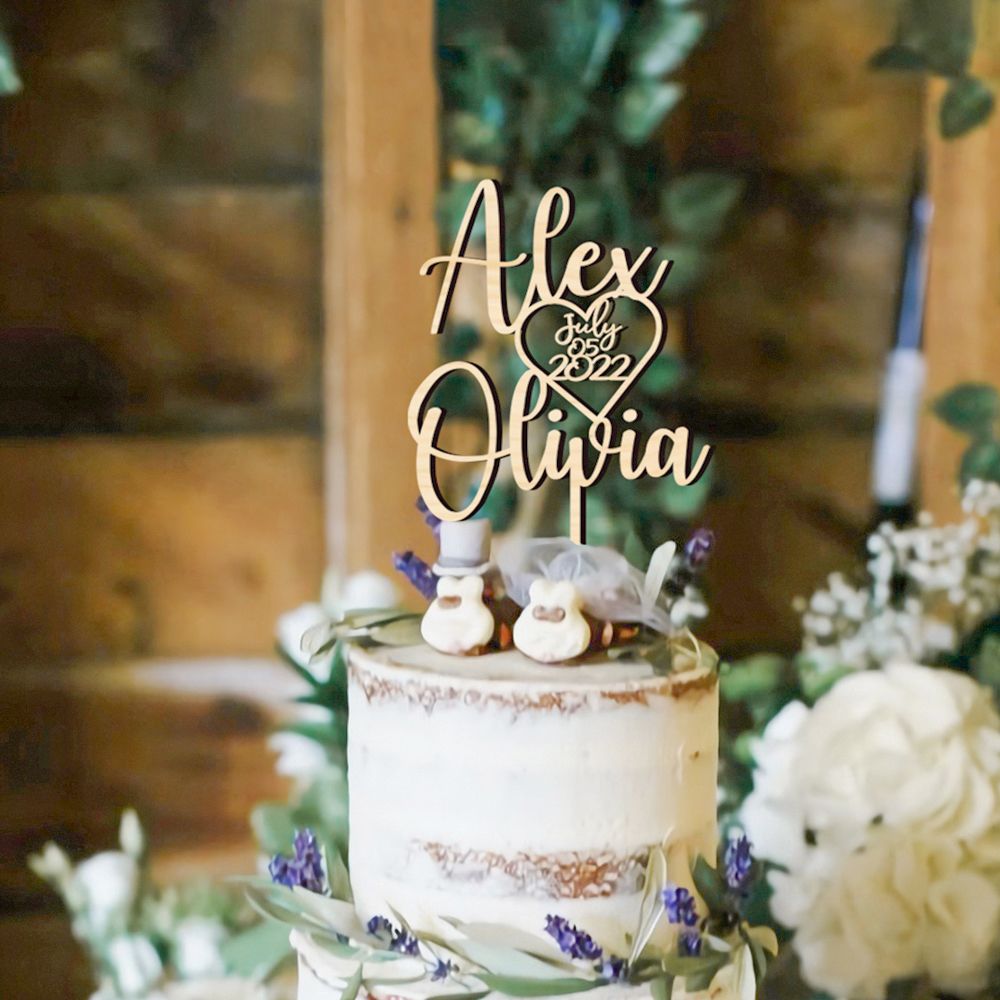 Wedding Supply Rentals - ส่วนบุคคลงานแต่งงาน Mr & Mrs เค้ก Toppers