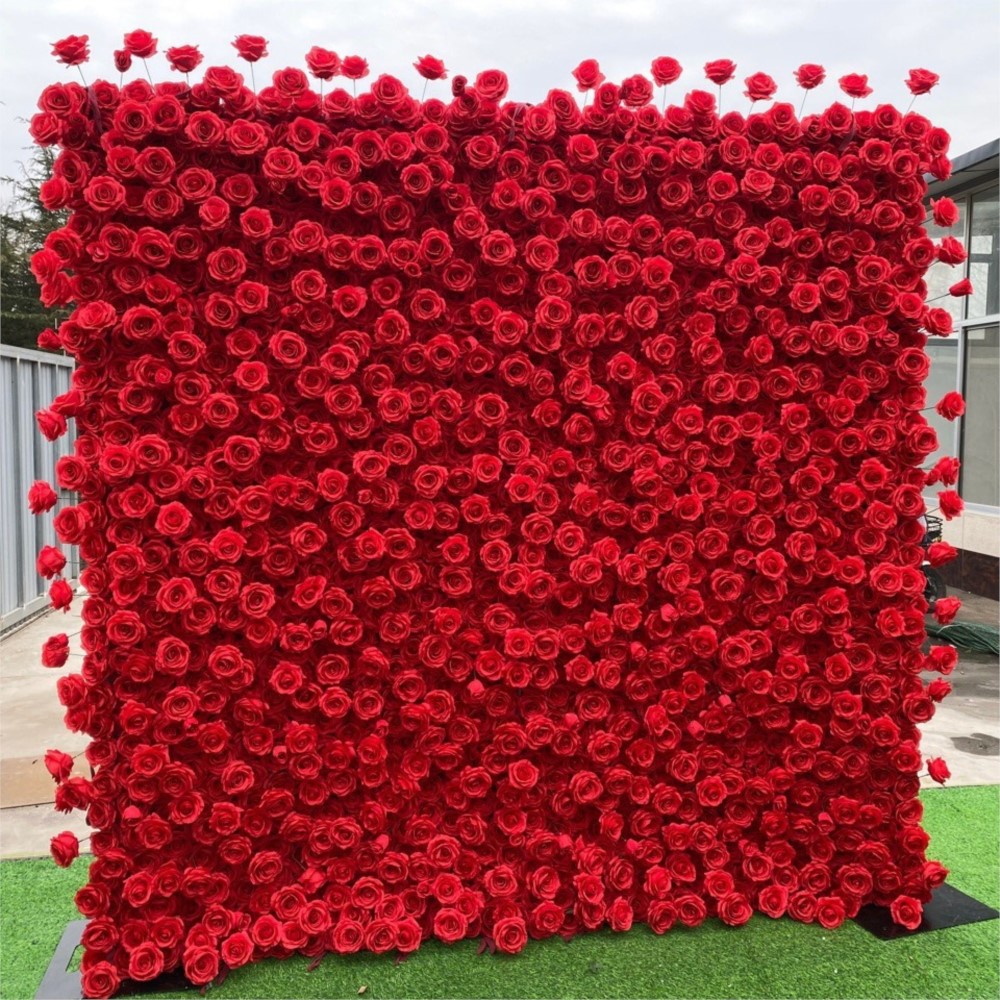 ผ้าดอกไม้ประดิษฐ์ 5 มิติ รูปดอ - Wedding Backdrop Curtain บทวิจารณ์และราคา