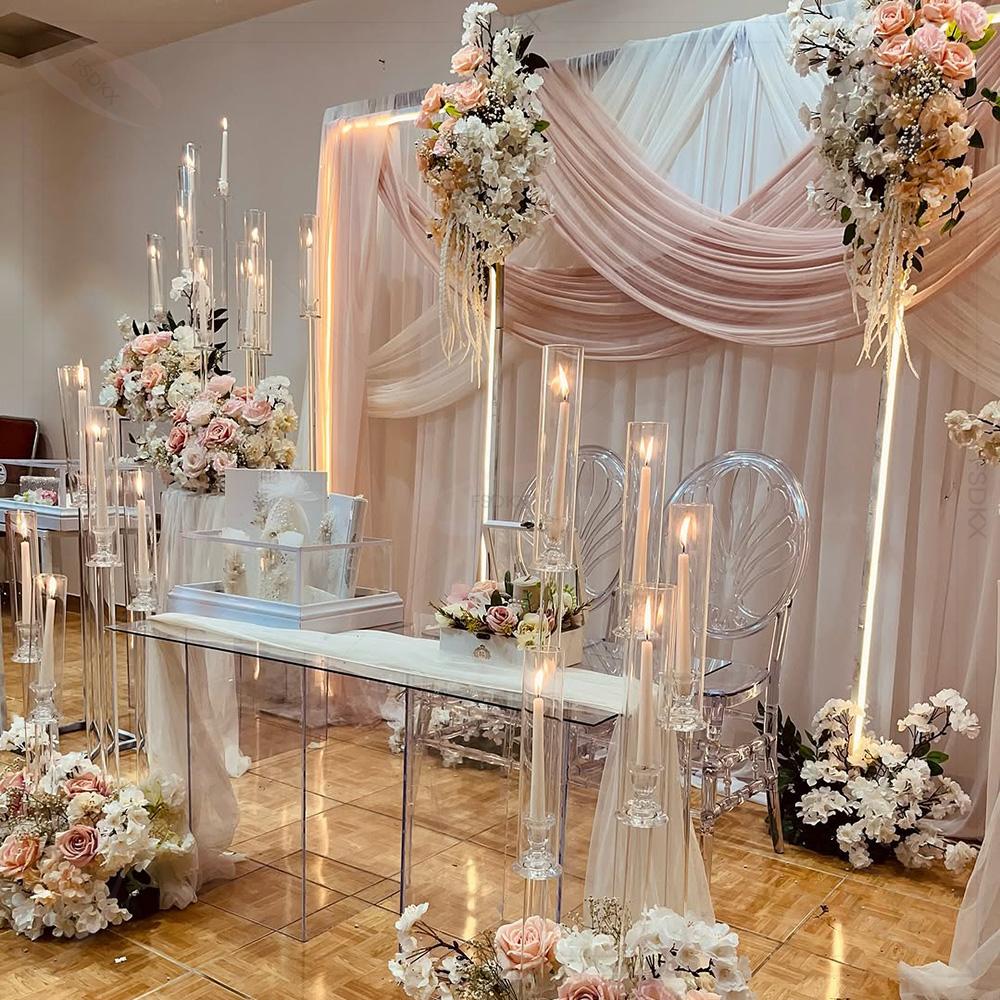 ผ้าม่านฉากหลังสีขาวสั่งตัดตามข - Wedding Backdrop Curtain บทวิจารณ์และราคา
