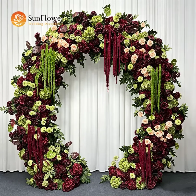 ซุ้มดอกไม้ประดับพู่ห้อยสีเบอร์ - Wedding Arch Flower บทวิจารณ์และราคา