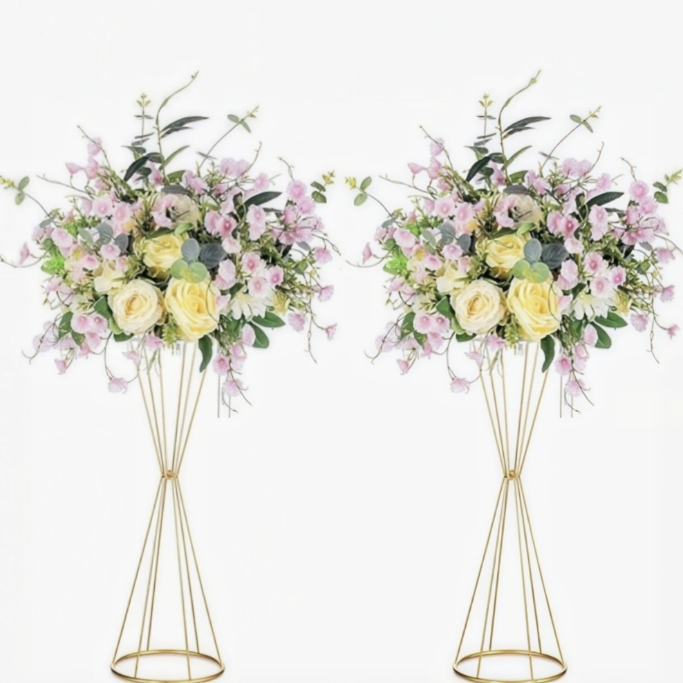 ขาตั้งดอกไม้ทรงเรขาคณิตสีทอง แ - Centerpiece Vase Tall บทวิจารณ์และราคา