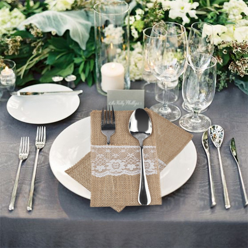 กระเป๋าใส่ช้อนส้อมผ้าลูกฟูกแบบ - Wedding Supply Rentals บทวิจารณ์และราคา