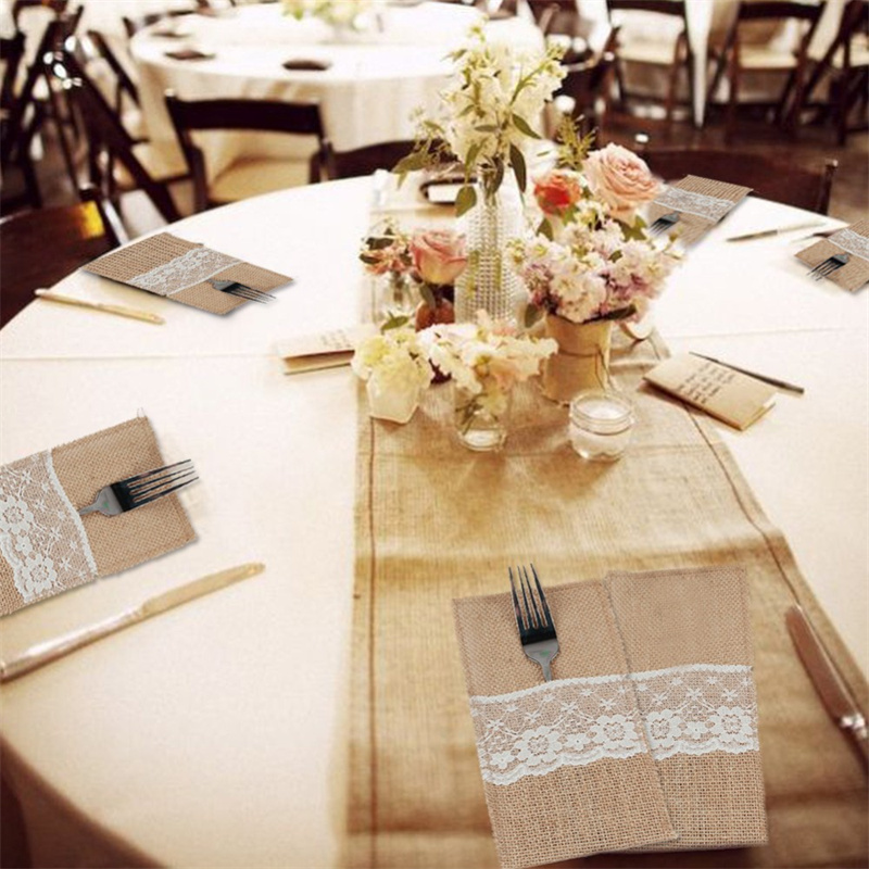 กระเป๋าใส่ช้อนส้อมผ้าลูกฟูกแบบ - Wedding Supply Rentals บทวิจารณ์และราคา