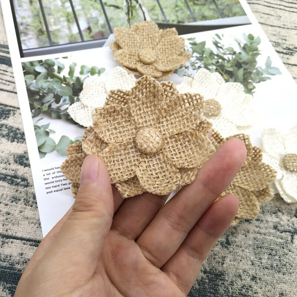 10 ชิ้น Handmade ธรรมชาติ Jute - Wedding Supply Rentals บทวิจารณ์และราคา