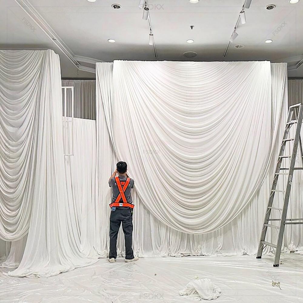 ผ้าม่านฉากหลังงานแต่งงาน ผ้าไห - Wedding Backdrop Curtain บทวิจารณ์และราคา