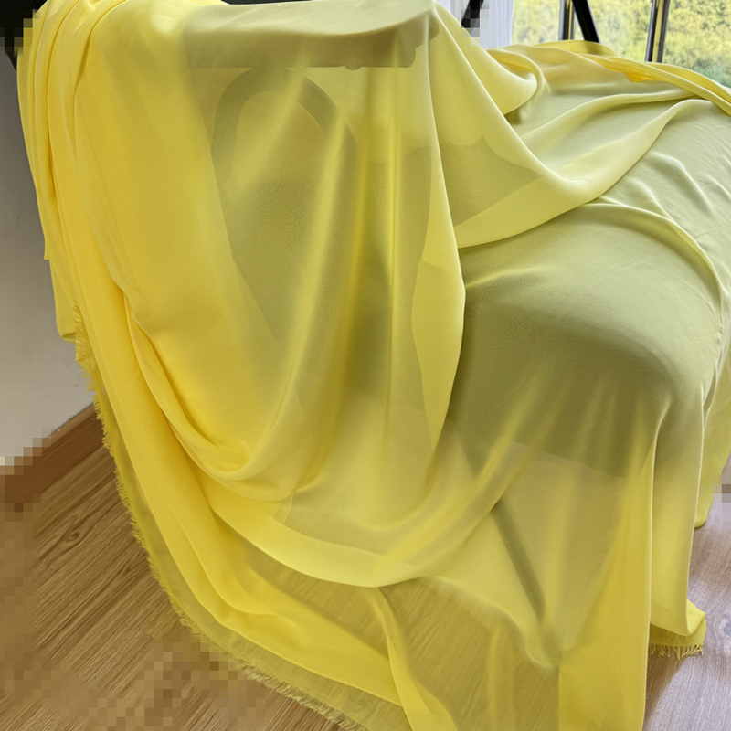 สีขาวสีเหลืองผ้าชีฟองเจ้าสาวงา - Wedding Backdrop Curtain บทวิจารณ์และราคา
