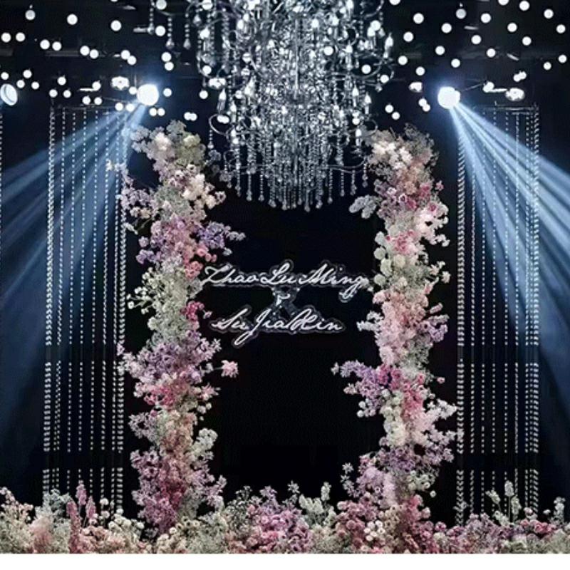 งานแต่งงาน Hollow คริสตัล Stri - Wedding Backdrop Curtain บทวิจารณ์และราคา