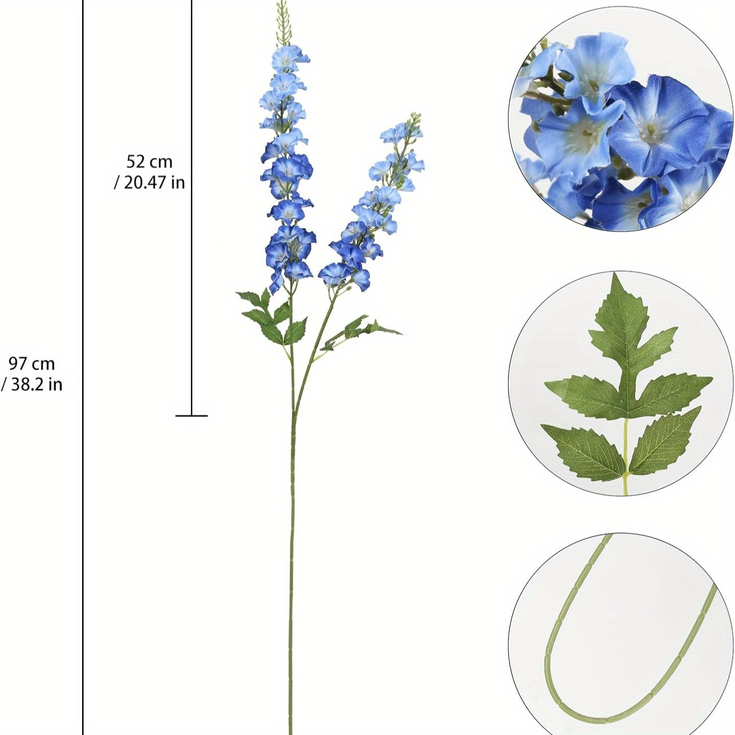 ดอกเดลฟีเนียมประดิษฐ์ 6 ช่อ ขน - Centerpiece Vase Tall บทวิจารณ์และราคา
