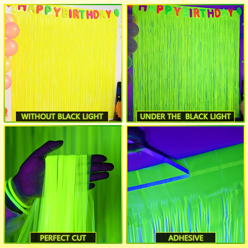 Glow Party นีออนฟอยล์ Fringe ผ - Wedding Backdrop Curtain บทวิจารณ์และราคา