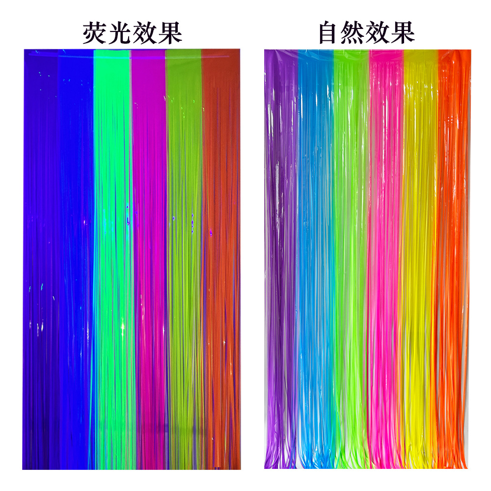 ม่านไฟเรืองแสงหลากสีในที่มืด ม - Wedding Backdrop Curtain บทวิจารณ์และราคา