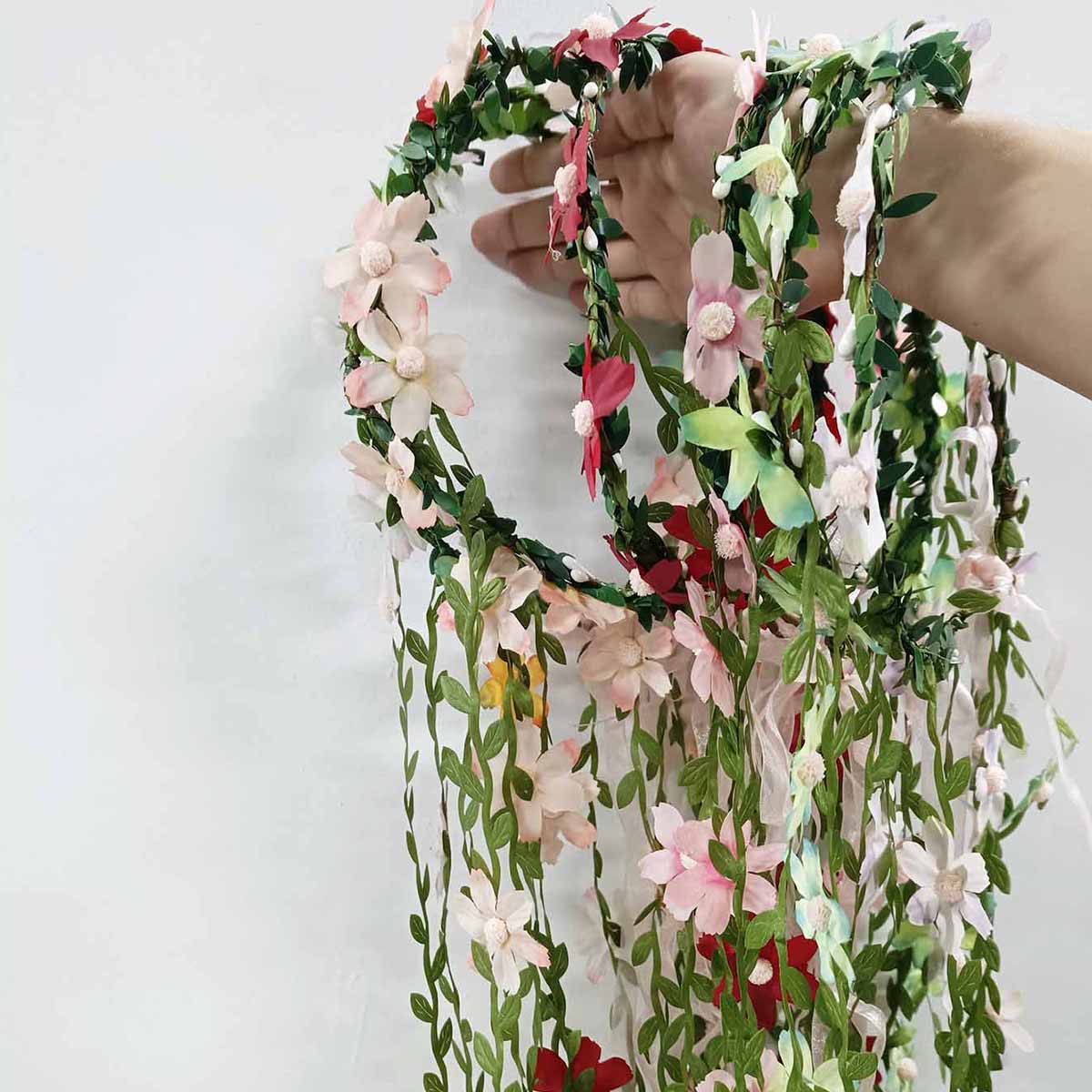 โบฮีเมียนหวายดอกไม้ Vines Crow - Wedding Arch Flower บทวิจารณ์และราคา