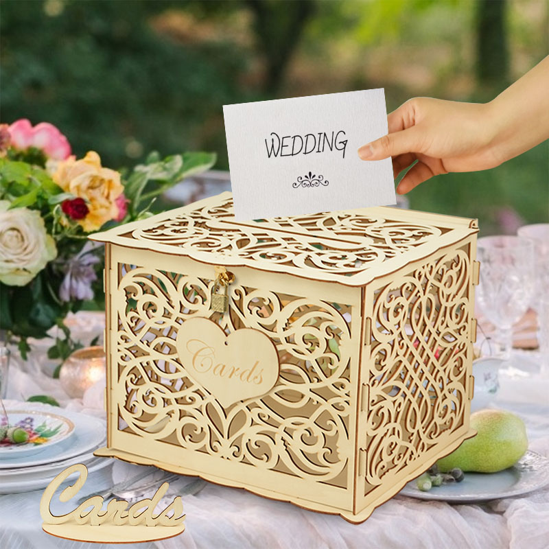 งานแต่งงานของขวัญไม้กล่องการ์ด - Wedding Supply Rentals บทวิจารณ์และราคา