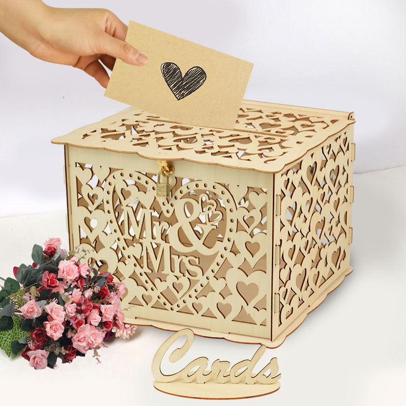งานแต่งงานของขวัญไม้กล่องการ์ด - Wedding Supply Rentals บทวิจารณ์และราคา