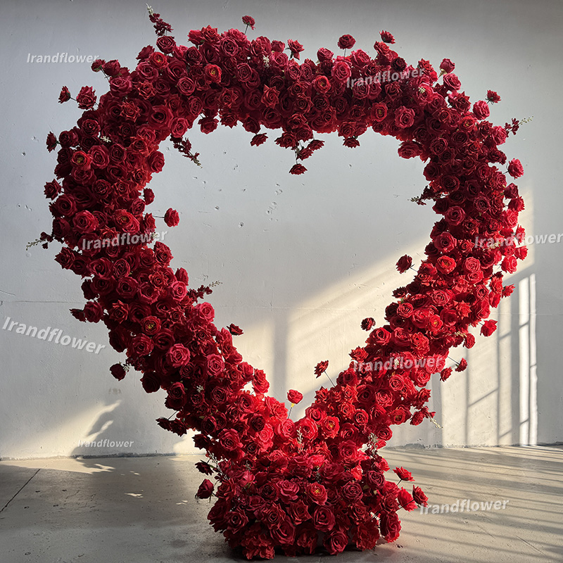 ดอกไม้ประดิษฐ์รูปโค้งหัวใจสีแด - Wedding Arch Flower บทวิจารณ์และราคา