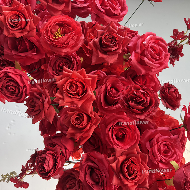 ดอกไม้ประดิษฐ์รูปโค้งหัวใจสีแด - Wedding Arch Flower บทวิจารณ์และราคา