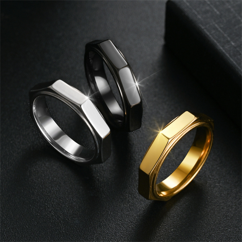 แหวนเหล็กไทเทเนียมรูปหกเหลี่ยม - Wedding Zone บทวิจารณ์และราคา